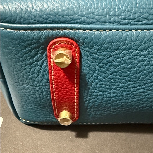 J. McLaughlin Teal Leather Shoulder Bag - Picture 10 of 11